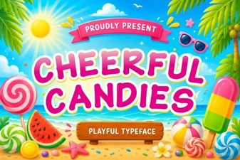 Cheerful Candies Font for Fun Web Design