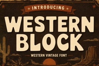 Western Block Fonts for Design Projects