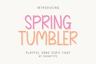 Spring Tumbler Fonts for Creative Watercolor Projects